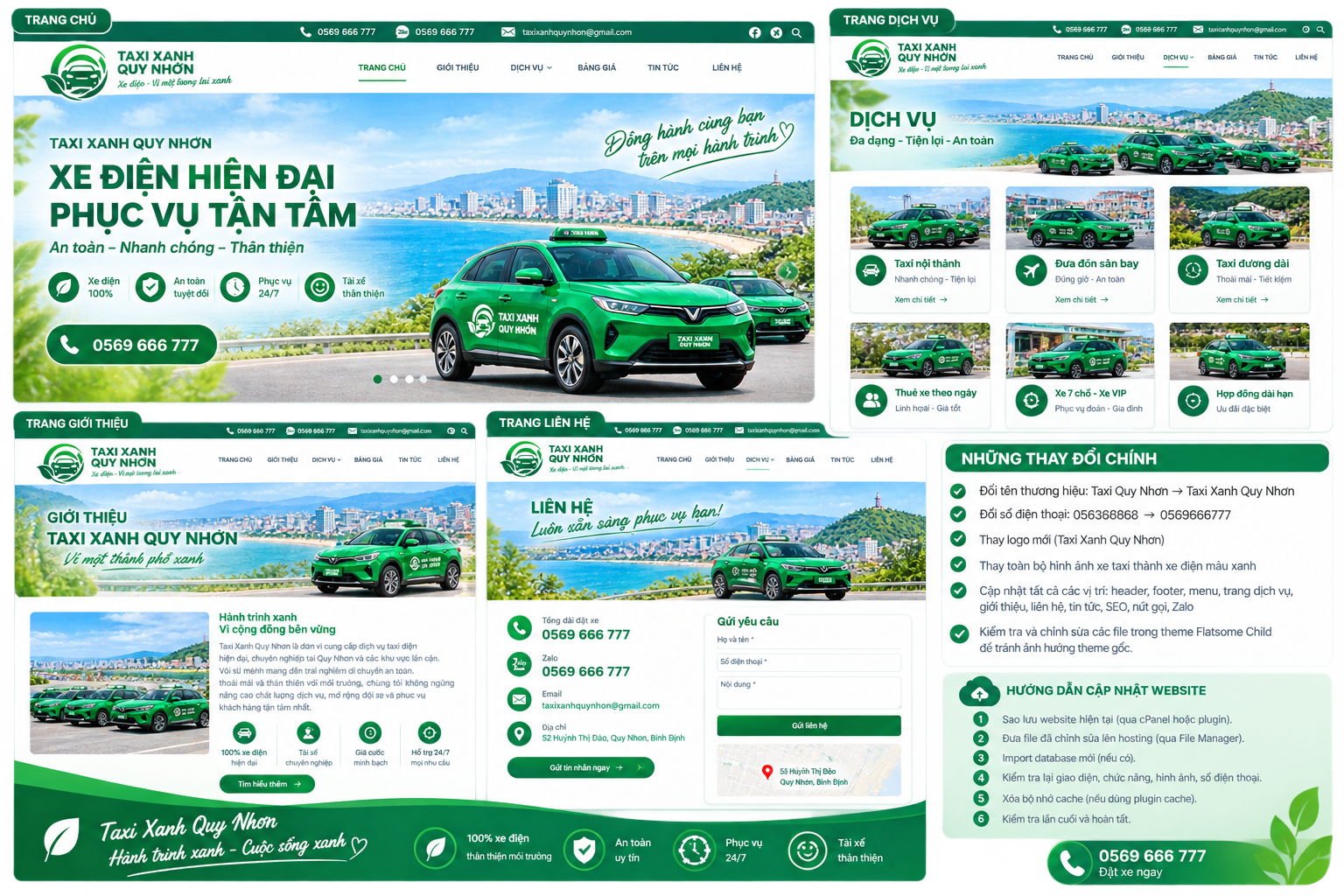 Đội xe điện Taxi Xanh Quy Nhơn